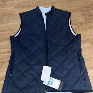 NWT Nikes men’s medium reversible vest navy blue and white/gray